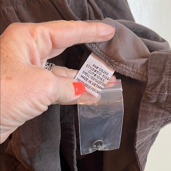 Velvet Heart NWT Women's Brown Gray Long Sleeve Tiered corduroy Dress size Small - Picture 6 of 12